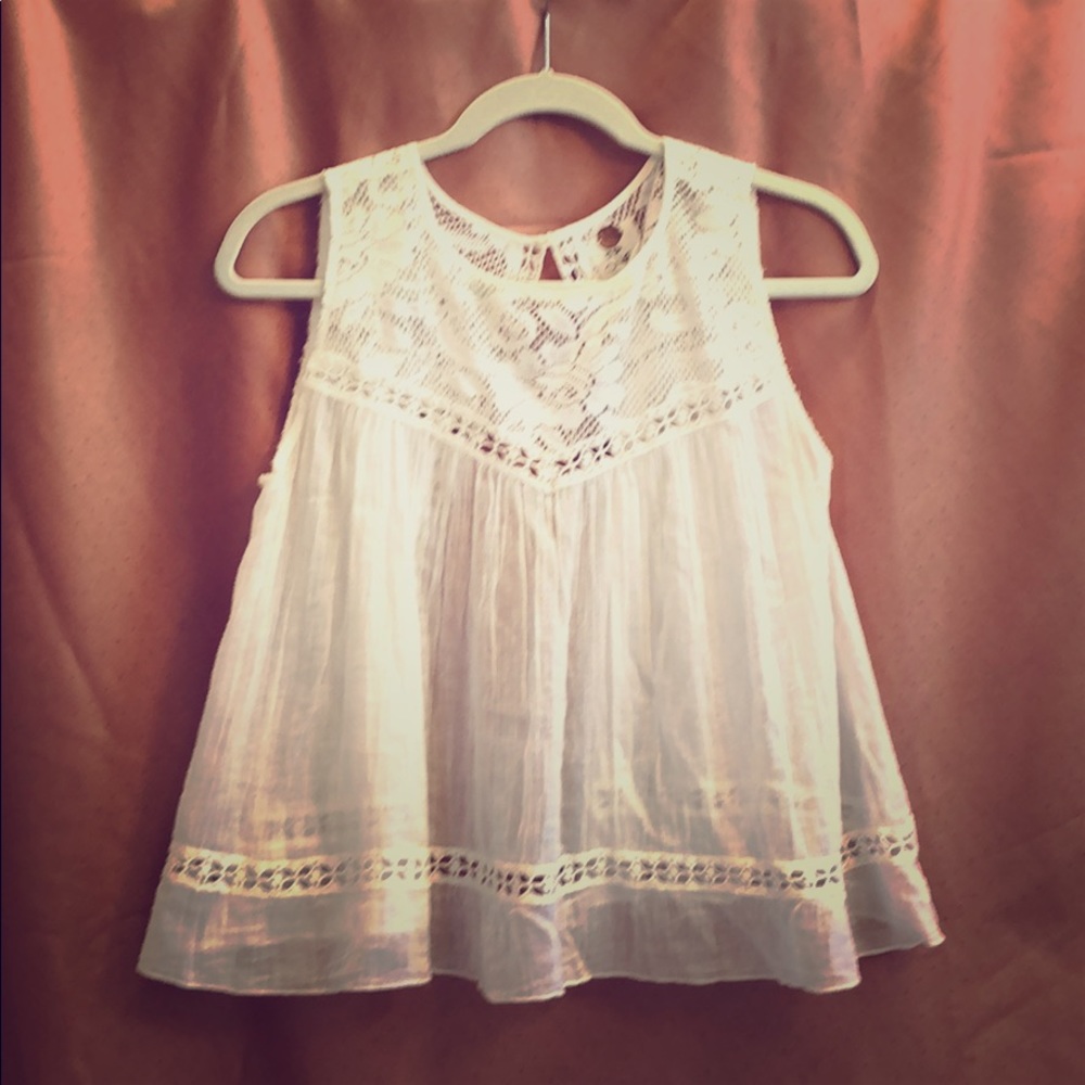 Free People off-white summer shirt